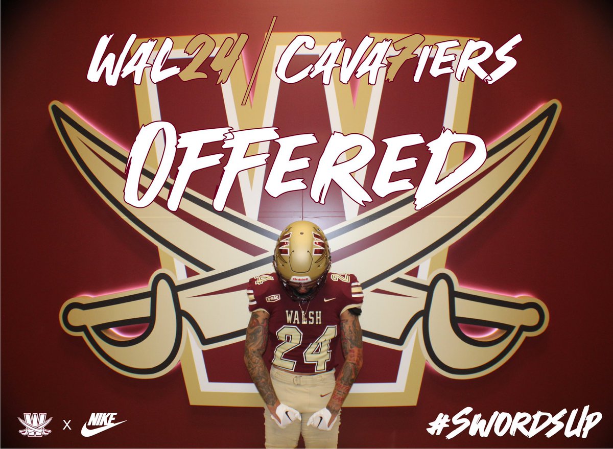 After a great junior day visit and talk with @CoachMatea I am blessed to receive my first offer! Thank you @WalshUFootball! @Coach_Parrella @Coach_Ferback @CoachKriegs @LW_Football