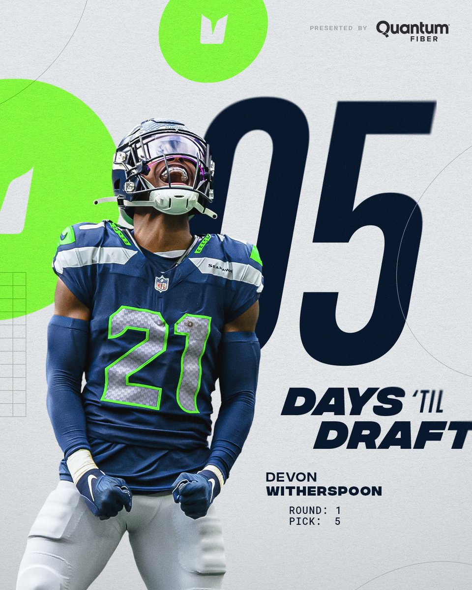 graceeramsey's tweet image. 5 days #Seahawks #2024Draft