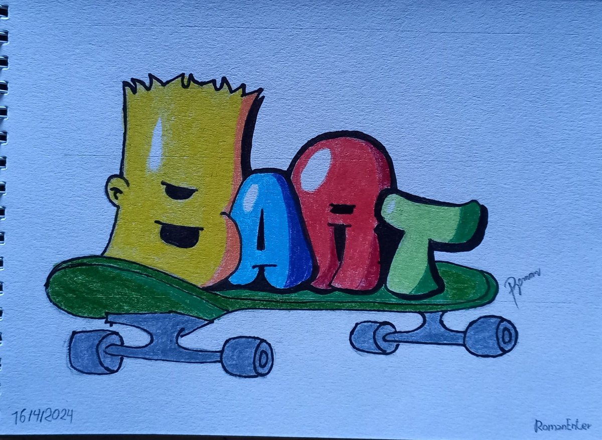 Bart🟡🔴🔵🟢

#ArtDrawing #BartSimpson #Simpsons #Lettering #Dibujo #Draw #RomanEnter