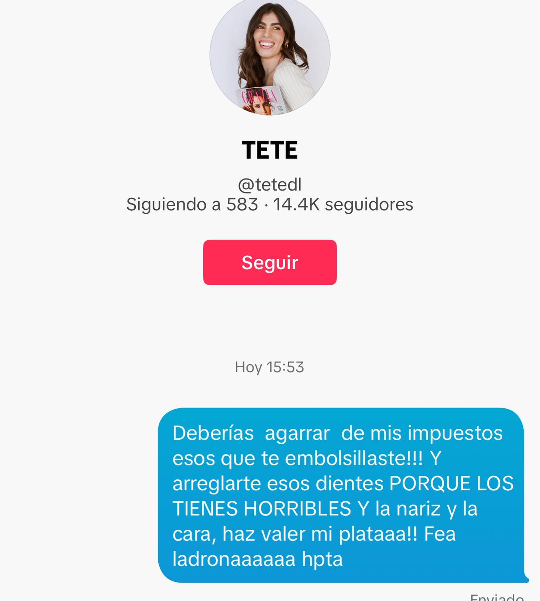 PintoLuris's tweet photo. Vamos a dejarle un mensaje en tiktok!!!! https://t.co/3yomfqHLIw