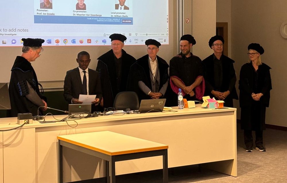 Maarten Van Steenberge (@maartenvste) on Twitter photo Congratulations to Dr. <a href="/Labanmusinguzi/">Laban Musinguzi</a> on successfully defending your PhD thesis: “Towards ecosystem-based fisheries management in the Lake Edward System: A reappraisal of the fisheries and aquatic ecosystem status." It was a pleasure to be part of your scientific journey. Congratulations to Dr. <a href="/Labanmusinguzi/">Laban Musinguzi</a> on successfully defending your PhD thesis: “Towards ecosystem-based fisheries management in the Lake Edward System: A reappraisal of the fisheries and aquatic ecosystem status." It was a pleasure to be part of your scientific journey.
