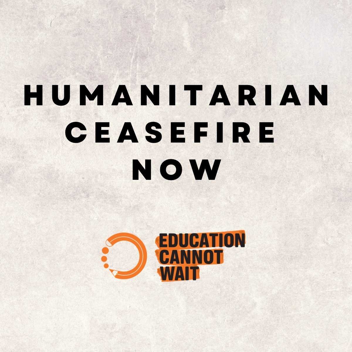 #ECW supports global calls for an immediate humanitarian ceasefire in #Gaza now. All humanitarians and the children and families they serve must be protected. They are #NotATarget! @un @ungeneva @unrwa @unocha @unhumanrights @un_news_centre @unlazzarini #CeasefireNOW