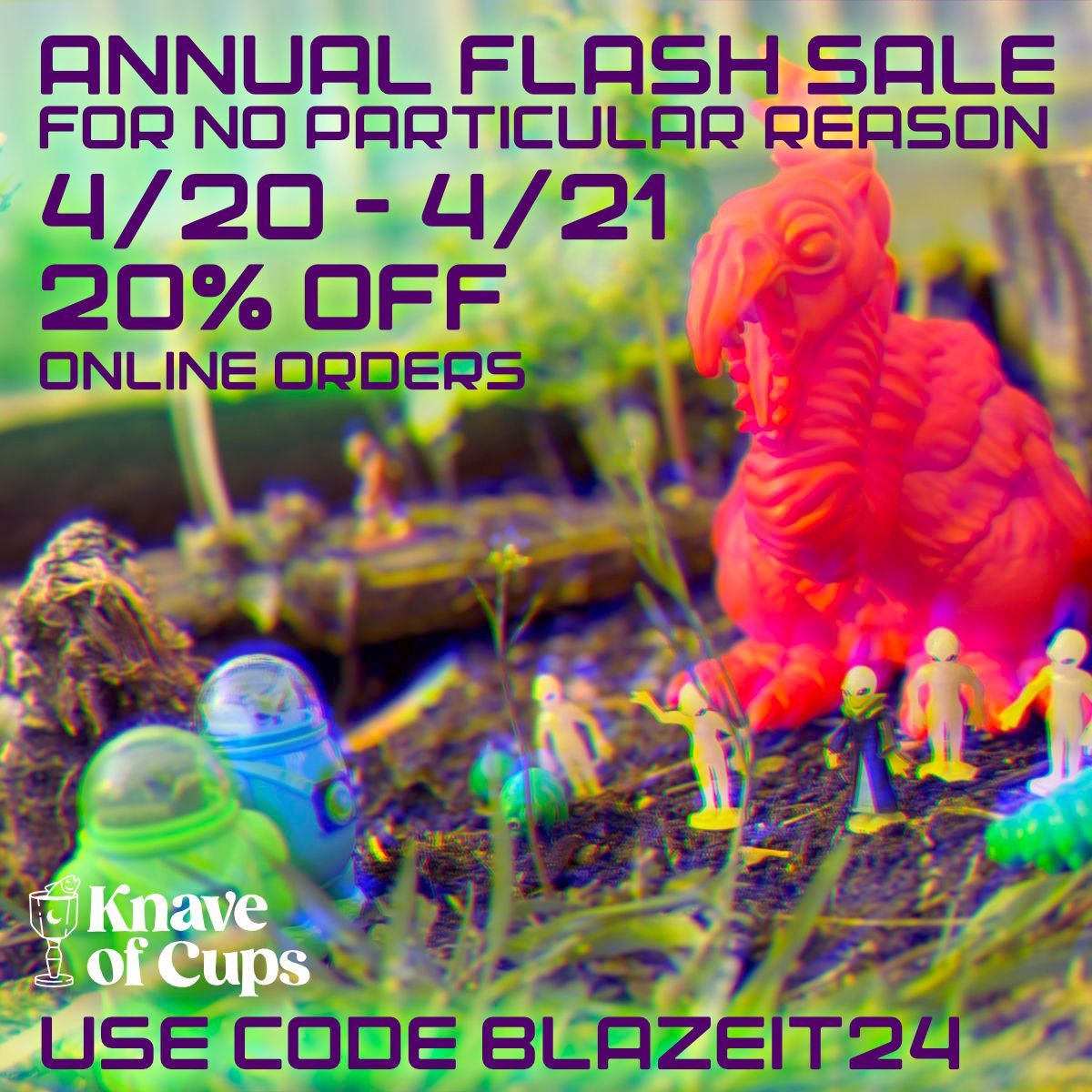 How's your, uh, normal Saturday in April? Need a nap? Feeling kinda snacky? Here in Knave of Cups land, the Flash Sale For No Particular Reason is chugging right along! Today and tomorrow snag all the stuff you want for 20% OFF with code BLAZEIT24 🧙🏼‍♀️✨