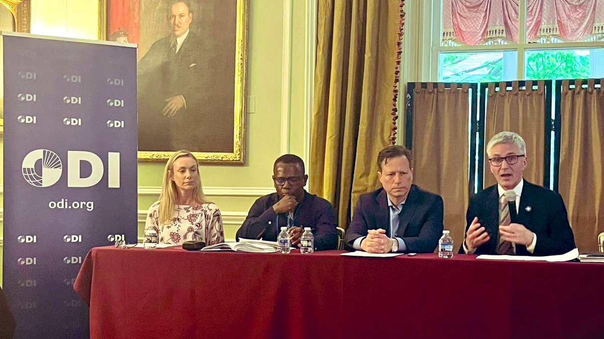 Small Island Developing States (SIDS) are on the frontline of the #ClimateEmergency. Great discussion @odi_global in Washington with Deputy PM of #CaboVerde Olavo Correia, @aherscowitz, @sarah_e_is & @gailmlhurley on the special financial challenges faced by #SIDS. #WBGMeetings