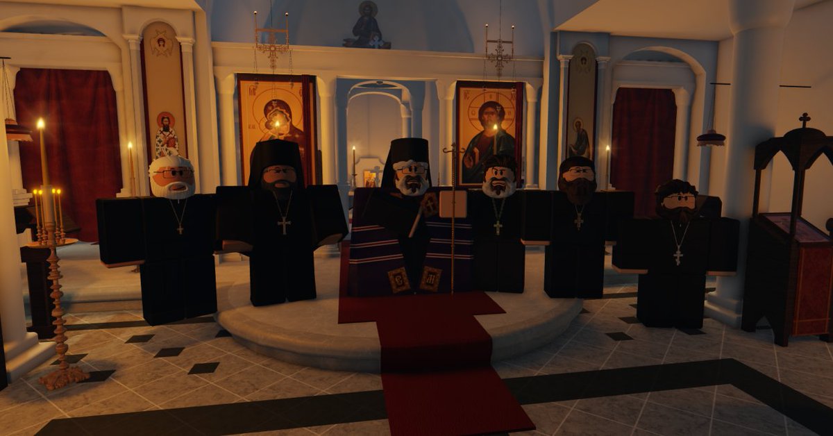 dokereq's tweet image. Visit in Serbian Orthodox Church of ROBLOX, 20/04/2024 🇷🇸