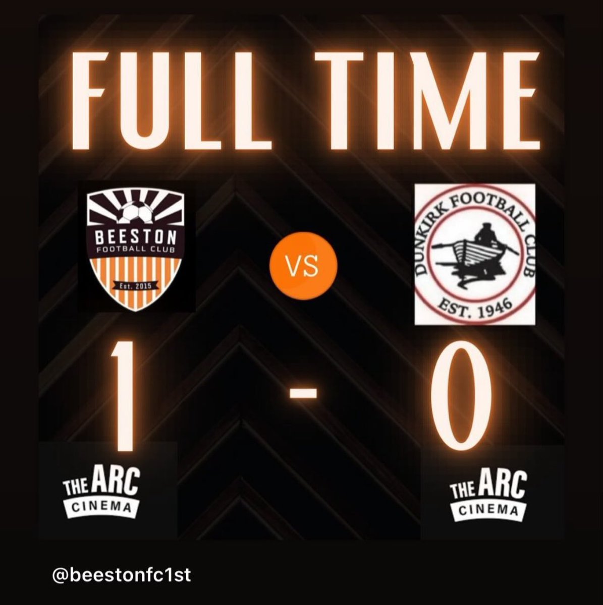 Todays result! Tight affair ending with handbags. Another one ticked off. 🧡🖤 #updabeeston