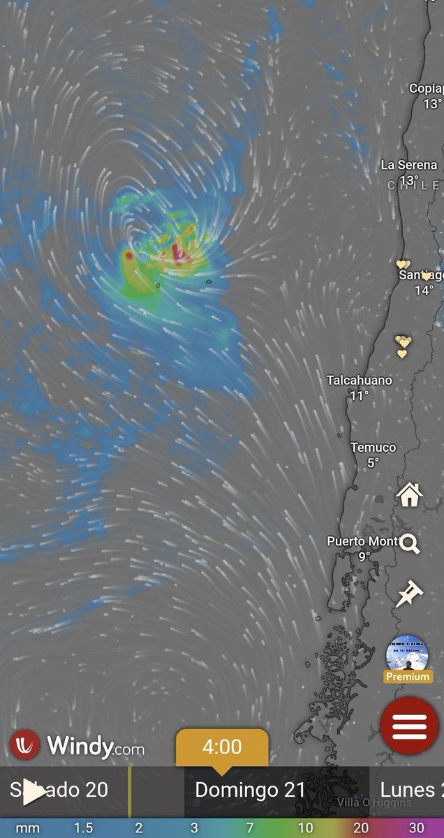 Lluvia, viento y ambiente fresco. Mañana ingresa evento que está frente a zona central, dejará viento moderado y 🌧 entre Maule y Los Lagos. Nubes y llovizna hasta Valpo. Entre noche de domingo y mañana del lunes fuerte 🌧 entre Maule y parte de Biobío. Chubascos hasta Pichilemu.