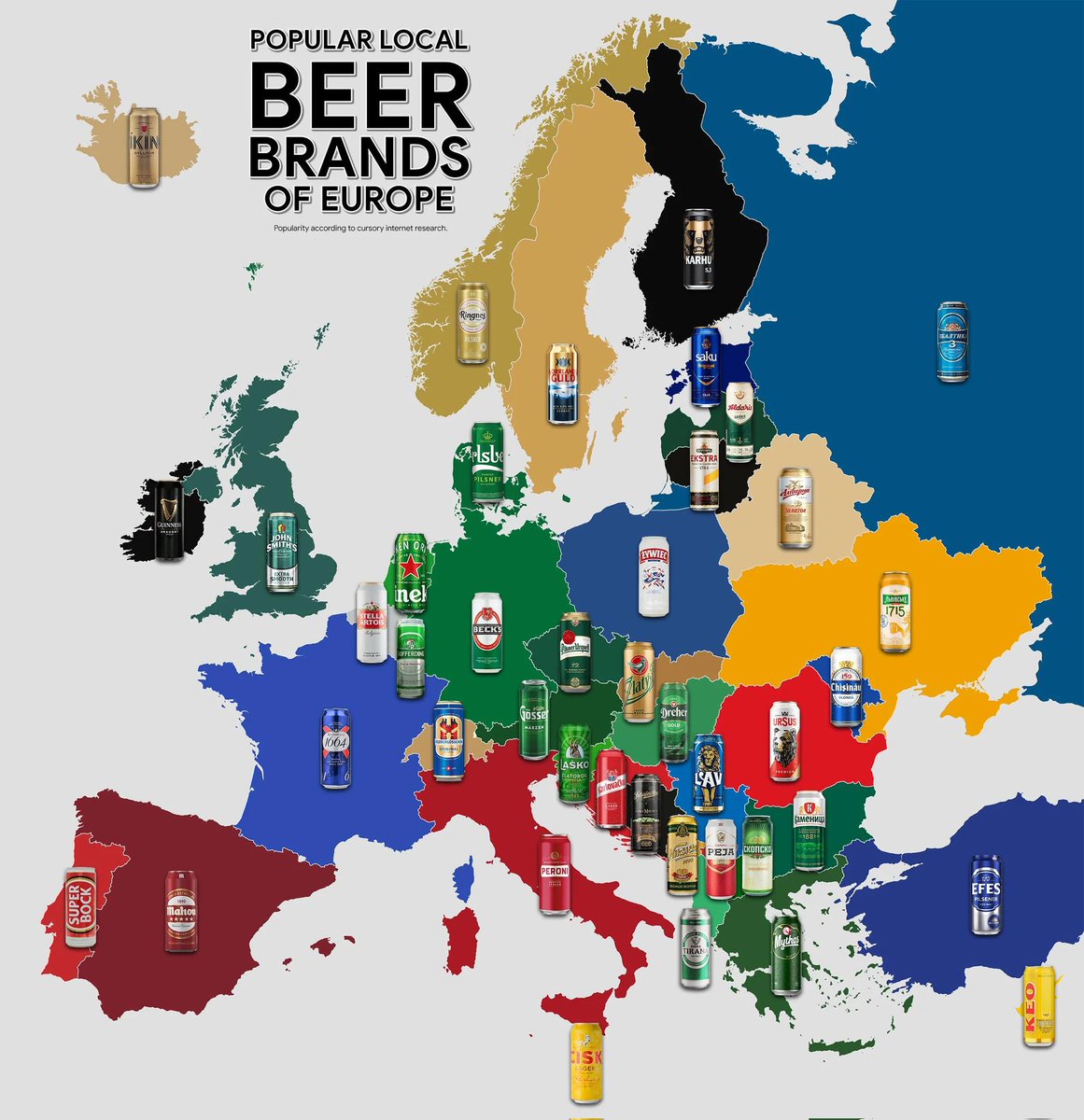 Popular Local Beer Brands of Europe