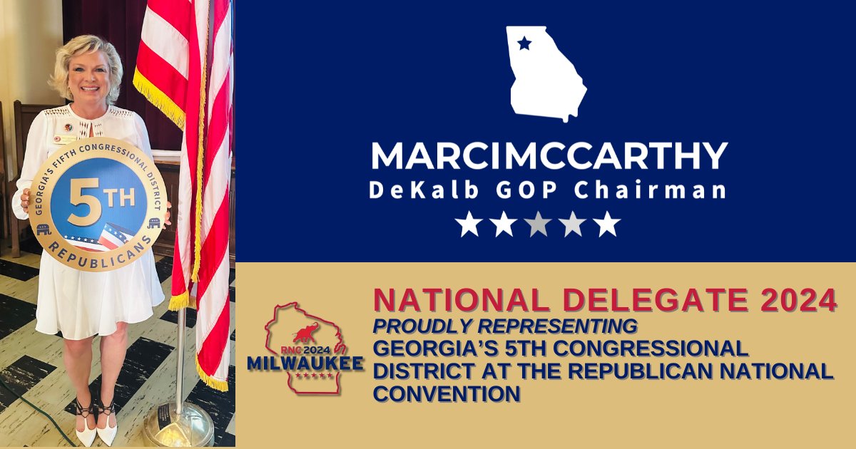 🌟🎉EXCITING NEWS! 🎉🌟 Thrilled to share that I've been unanimously elected as a National Delegate from 5th District Republican Party of Georgia to the Republican National Convention 2024! Huge round of applause and congrats to my outstanding fellow Delegates Mansell McCord…