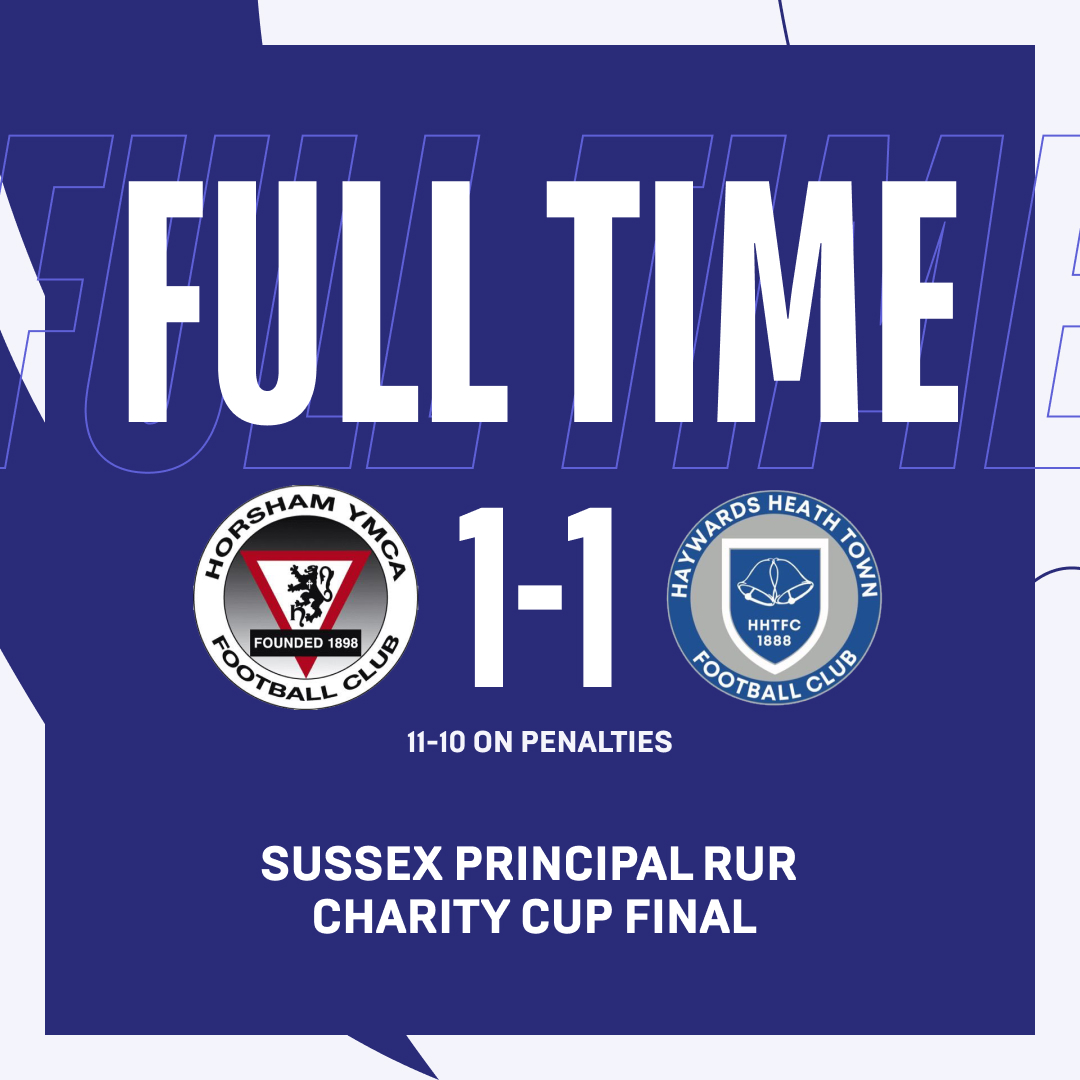 FT: After a dramatic and nail-biting penalty shootout its Horsham YMCA who emerge victorious and will lift the Sussex @PrincipalUK_ RUR Charity Cup! @horshamymcafc 1 (11) @HHTFC 1 (10) #CountyCup🏆 #SussexFootball⚽️