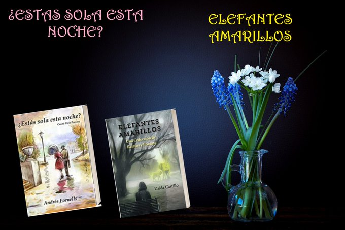 ¿ESTÁS SOLA ESTA NOCHE? Se equivocaron al escoger pareja, intentan que sobreviva su amor, religiosamente condenado... amazon.es/dp/B01N4WM6LO @AndresFornells ELEFANTES AMARILLOS 78 páginas repletas de sensibilidad, amor, magia y fantasía amazon.es/gp/product/B0 @zaidacastillo51