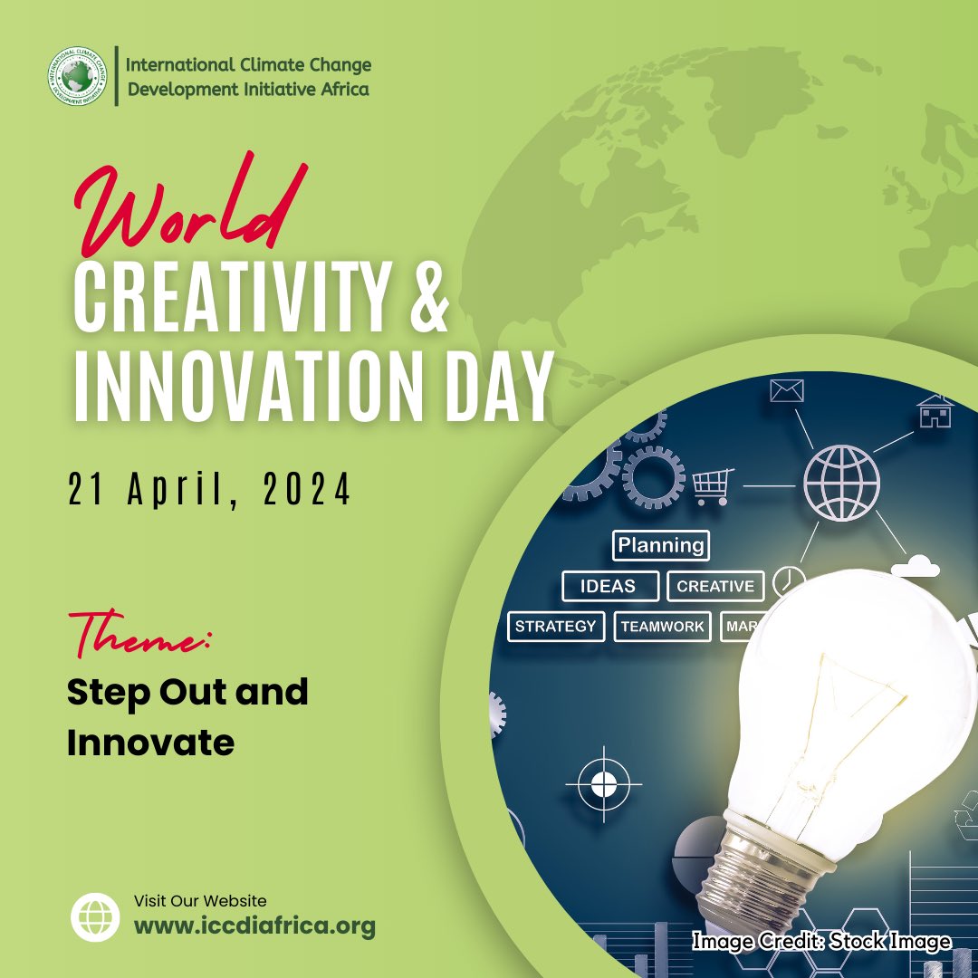 Today is World CREATIVITY & INNOVATION DAY, a perfect reminder that our greatest tool for tackling climate change is our collective imagination! 🌱💡 Let's harness our creativity to drive innovative solutions, inspire sustainable practices, and build a greener future. 🌿🌎…