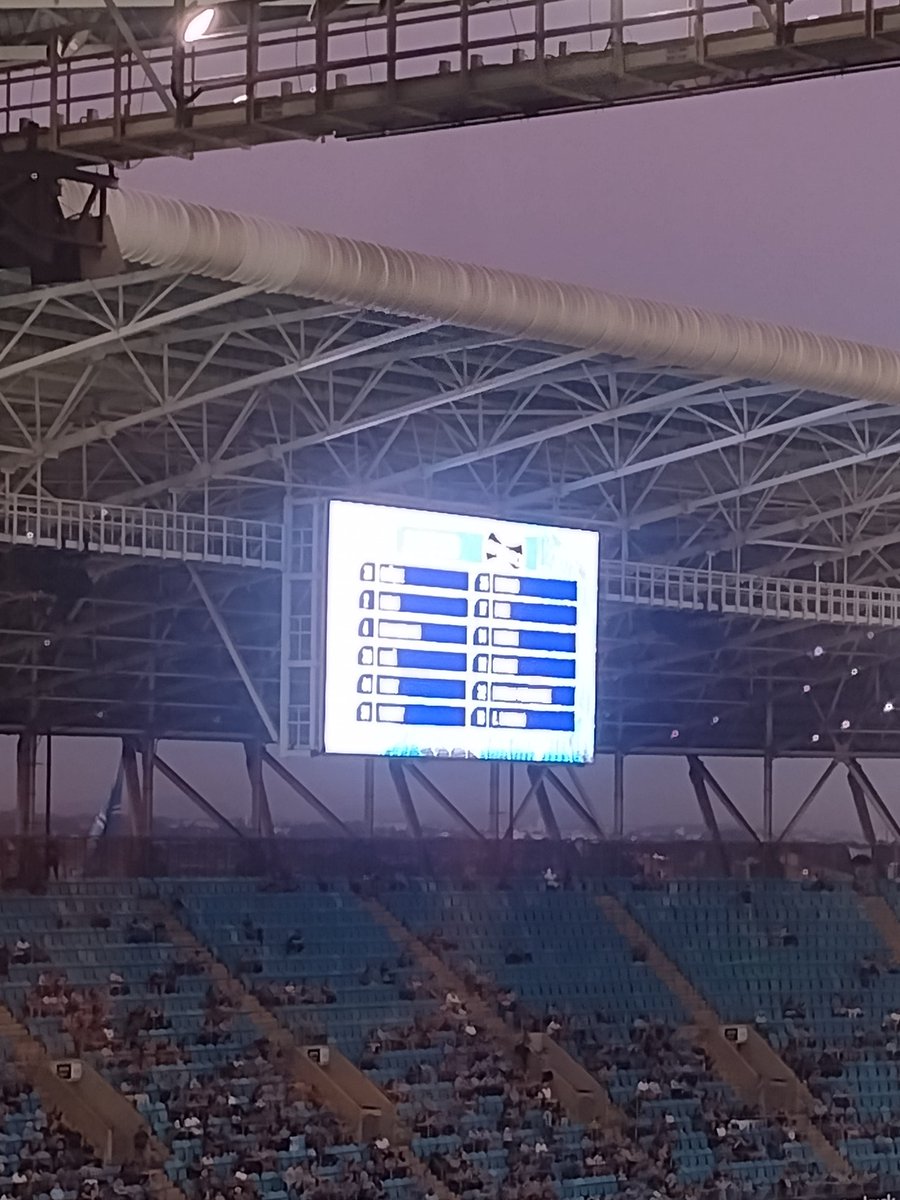 Desde a partida contra o Athletico, Arena não está anunciando os nomes dos titulares do Grêmio

O estádio exibe o nome dos jogadores no telão e anuncia a escalação, mas não passa o time nome a nome como era feito desde sempre.