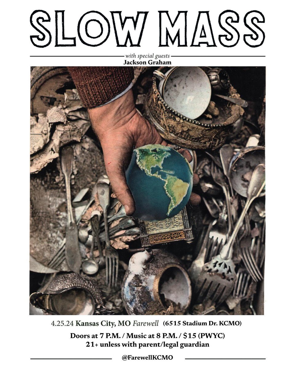 Thursday, April 25: Chicago's Slow Mass plays Kansas City with special guest Jackson Graham. Music at 8pm. $15 (PWYC). 21+ unless with parent/legal guardian.