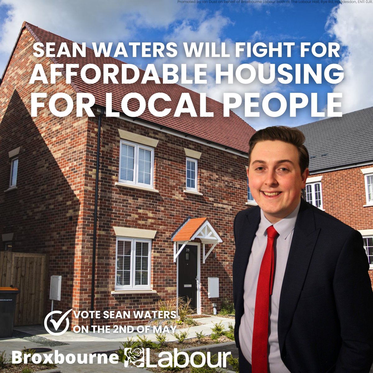 Re-elect Sean Waters as your Councillor for Waltham Cross on the 2nd of May so he can deliver for you!