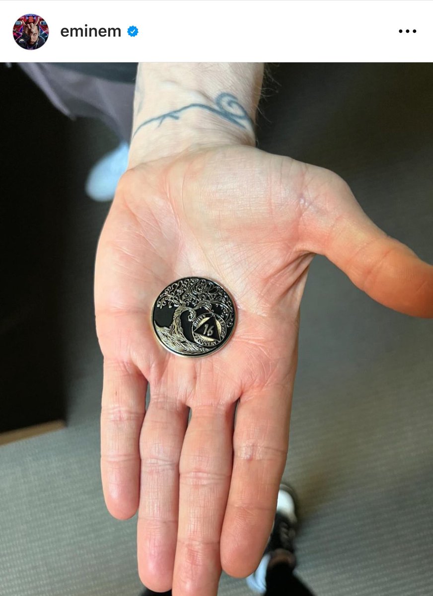 Eminem celebrates 16 years of sobriety.