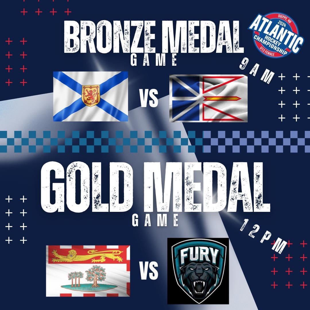 Ice Breakers play in the Bronze Medal game of the U13 Female Atlantic Championship at 9:30am (NL time) on Sunday morning against Nova Scotia’s Metro Force West Warriors #LetsGoGirls