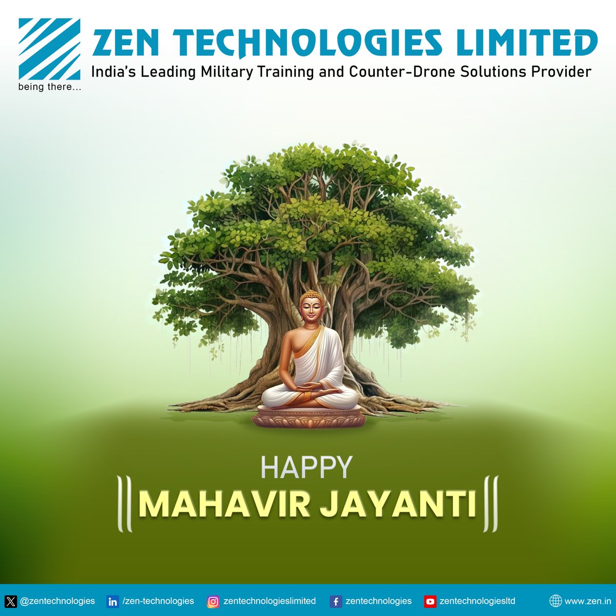 @ZenTechnologies extends heartfelt wishes to all valued customers and esteemed stakeholders a blessed #MahavirJayanti. May the teachings of Lord Mahavir inspire us all to lead a life of #righteousness and #compassion. #MahavirJayanti2024 #MahavirJanmKalyanak #ZenTec #Beingthere