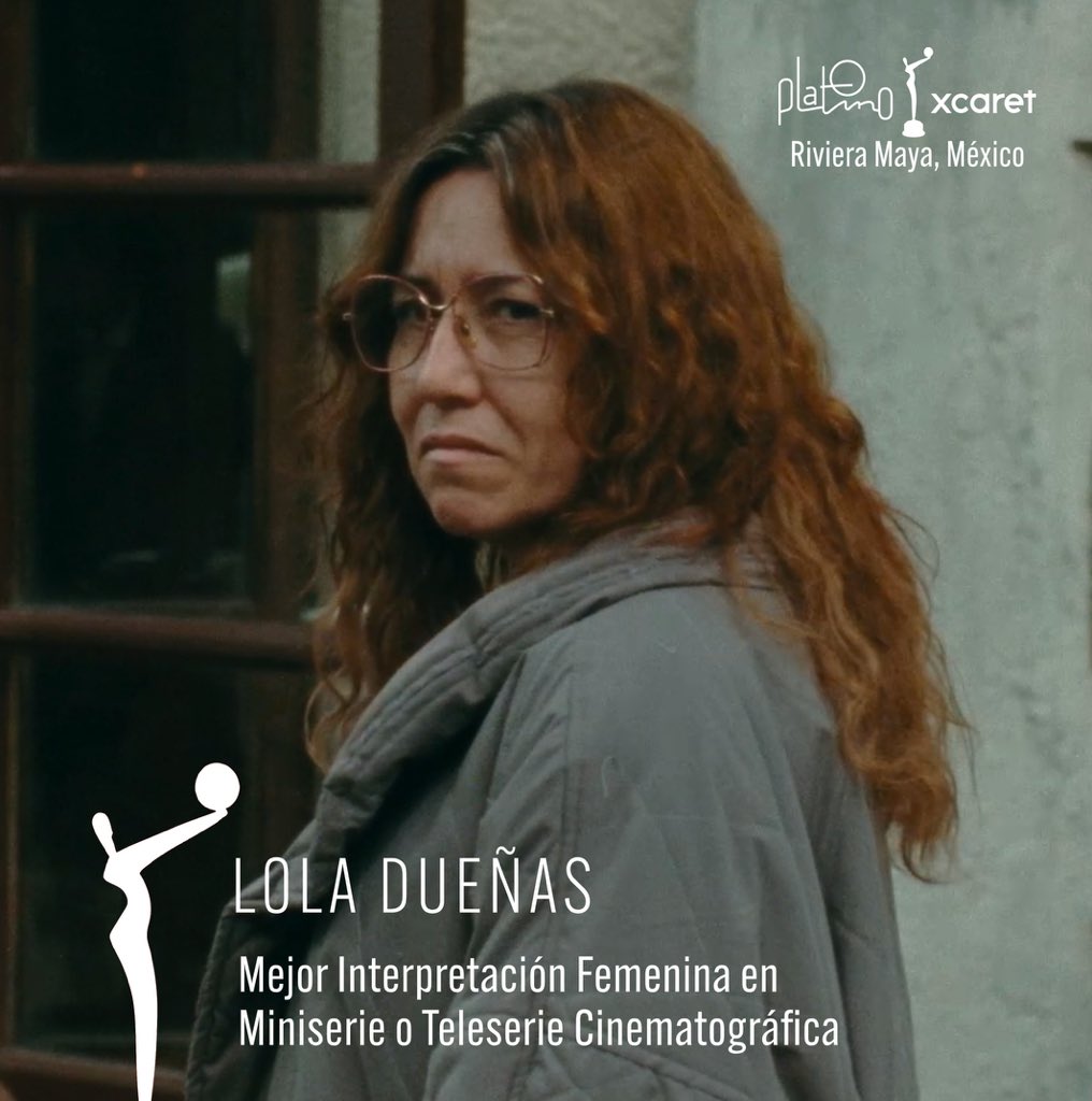 El Premio a la Mejor Interpretación Femenina en Miniserie o Teleserie es para… Lola Dueñas 🇪🇸 #PlatinoXcaret #RivieraMaya @RivieraMaya @GoCaribeMex