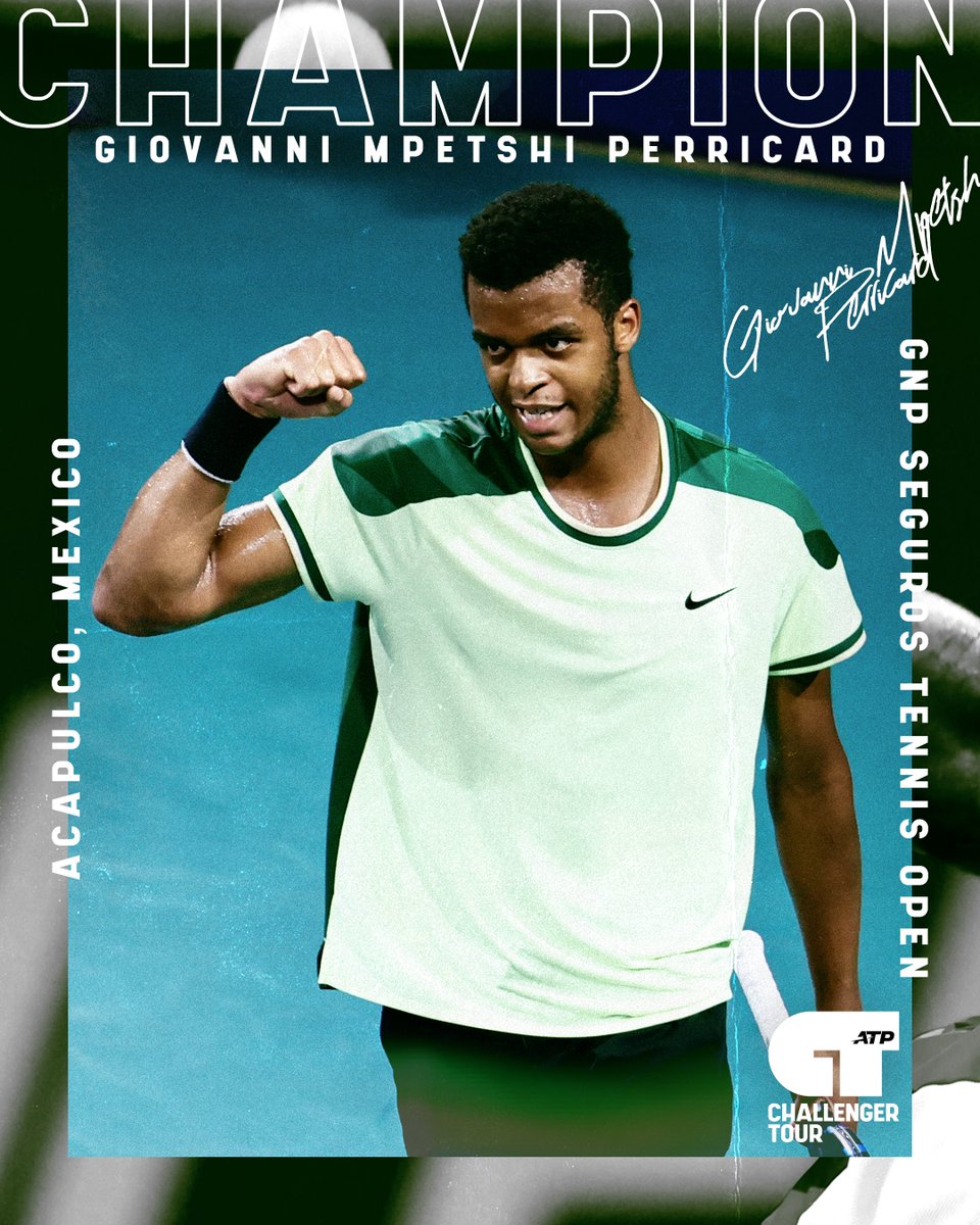 🏆 Nottingham
🏆 Morelos
🏆 Acapulco 

Giovanni Mpetshi Perricard joins Valentin Vacherot atop the titles leaderboard with three crowns in 2024!

#ATPChallenger | <a href="/FFTennis/">FFT</a>