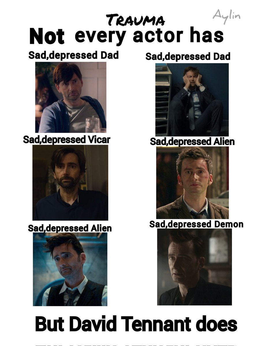 He only plays character's that are emotionaly destroyed #DavidTennant