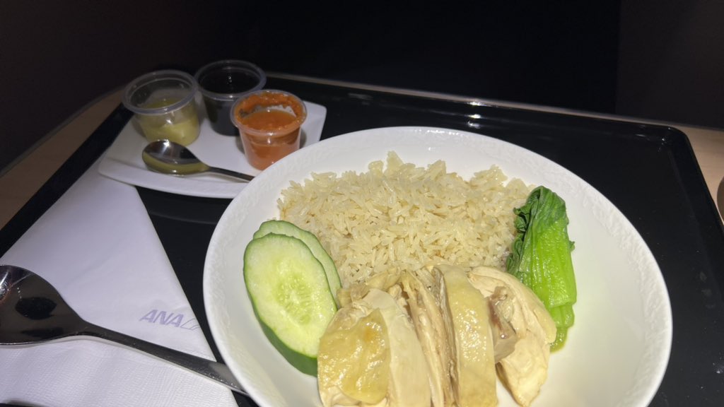 st_ot's tweet photo. ANAのこのチキンライス、シンガポールのどこで食べるやつより美味い、大好き

#ANA
#チキンライス
#シンガポール https://t.co/bHgnJ1F5gj