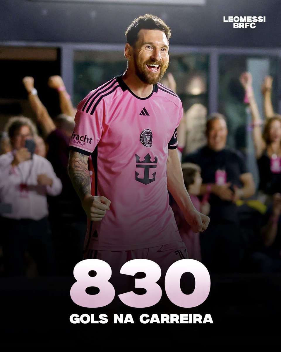 Lionel Messi marcou 2 GOLS contra o Nashville e chegou aos 830 GOLS NA CARREIRA. 😮‍💨

Ninguém chegou nesse número em menos jogos que o GOAT.