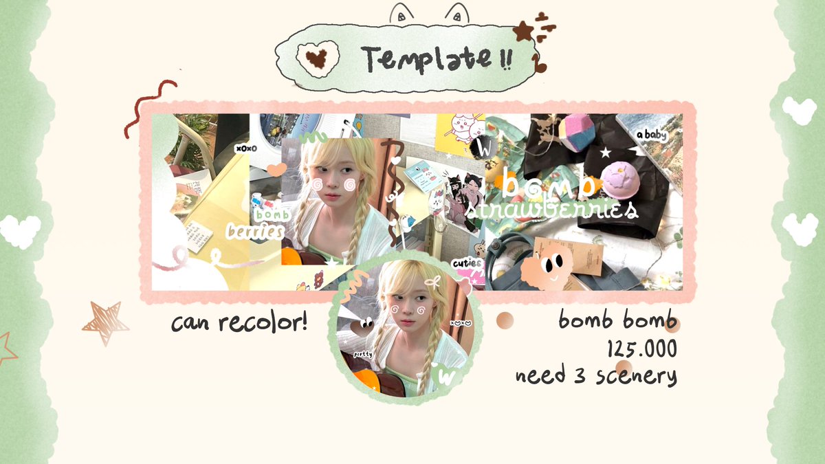 moivselle's tweet photo. Help rt thankyou 🌷

Haloo temen" gla punya template layout moodboard deco, remake dari dri template ku yg bomb Berris. Untuk price sudah tertera di pict yaa. DP 50% dgn jangka waktu pelunasan 5 hari. 

#zonauang #zonaba #zonajajan https://t.co/Qut3Isszlv