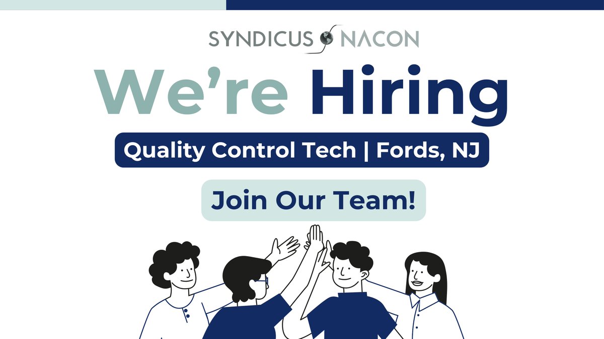 🔬 Exciting Opportunity Alert! Join our dynamic team as a Quality Control Lab Technician in Fords, New Jersey! #QualityControl #LabTechnician #FordsNJ #SafetyFirst #AccuracyMatters #JobOpportunity #JoinOurTeam 💡syndicusinc.com/careers/#/jobs…