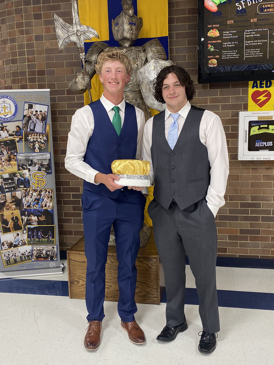 Congratulations to our new Prom Queen and Prom KingS! Sam L and Reagan K, and Bridgette H 💙💛