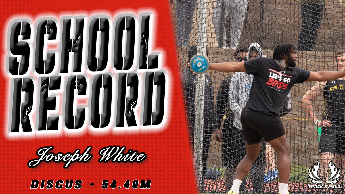 🚨 SCHOOL RECORD ALERT 🚨 Joseph White breaks the school record in discus with a throw of 54.40m #FuelTheFlame // #BirdsOnTop
