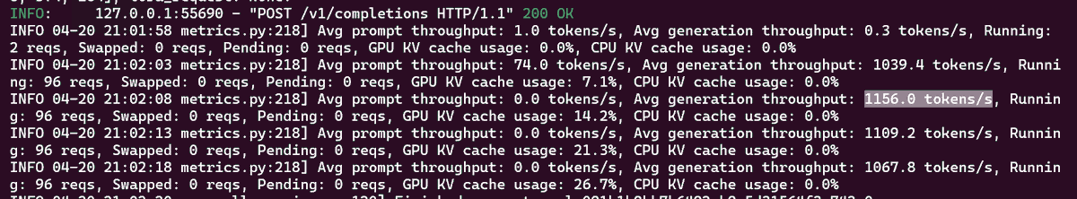 thmsmlr's tweet photo. llama3-8b-instruct pushing 1200 token/s on my RTX4090

I wonder how far I can take this thing, internet rumors suggest I can get to 2000 token/sec.

are local llms poised to be the king of structured extraction?

So far we're talking 103M tokens/day locally vs $24/day on Replicate