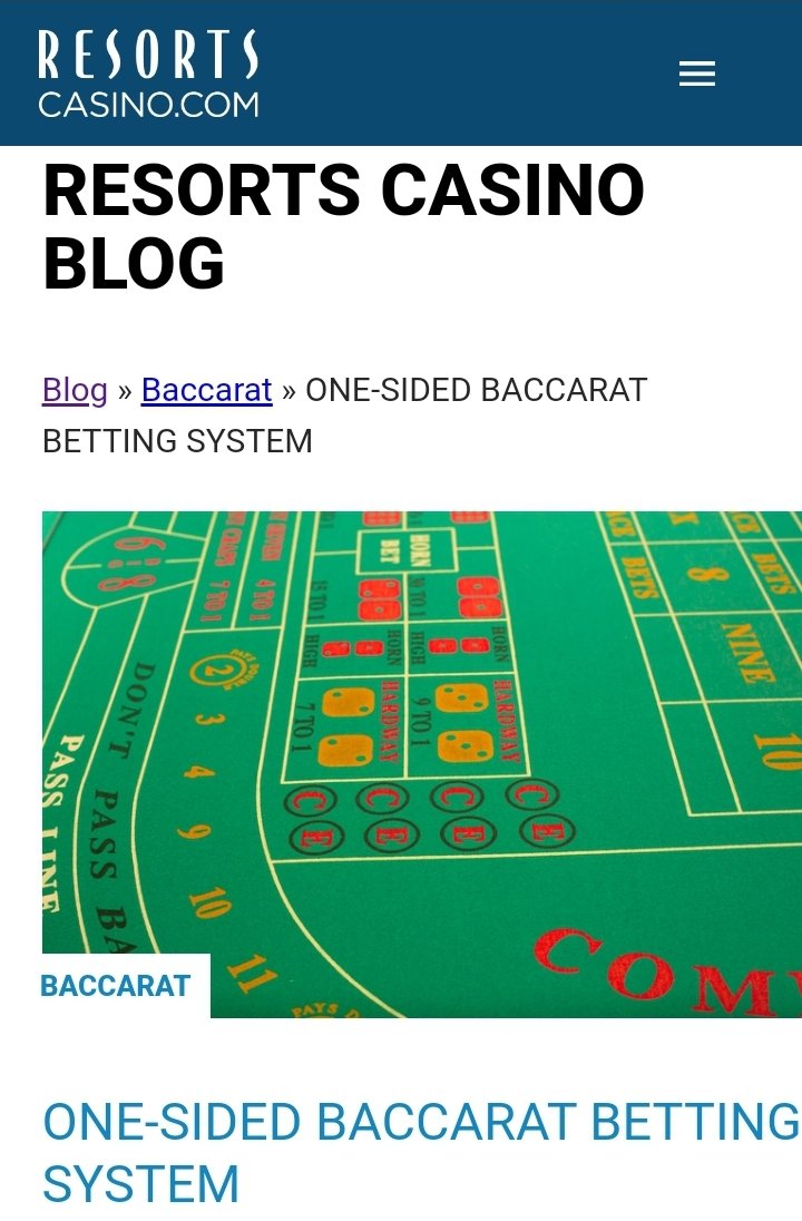 After reading this 'one-sided baccarat betting system' article from Resorts Casino in Atlantic City, I concluded that baccarat players should stick with betting only on the don't pass.
