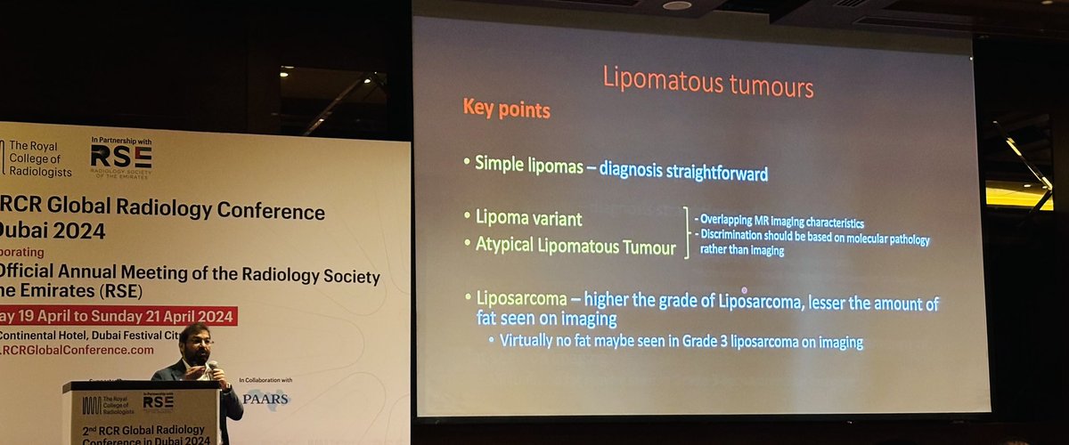 Another amazing session by Dr Harun Gupta @mskteachingroom on The good,bad and ugly of Lipomatous tumors👇🏻