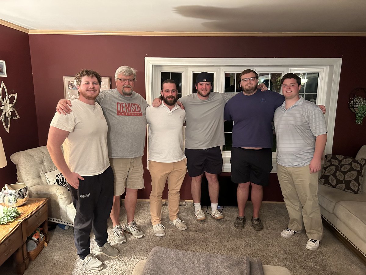 Annual Senior Oline steak dinner. Very proud to have worked with you the past 4 years!!!