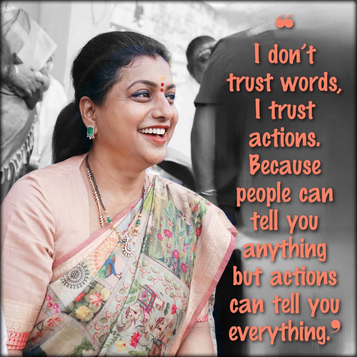 ❝ I don’t trust words, I trust actions. Because people can tell you anything but actions can tell you everything.❜ #QuoteOfTheDay