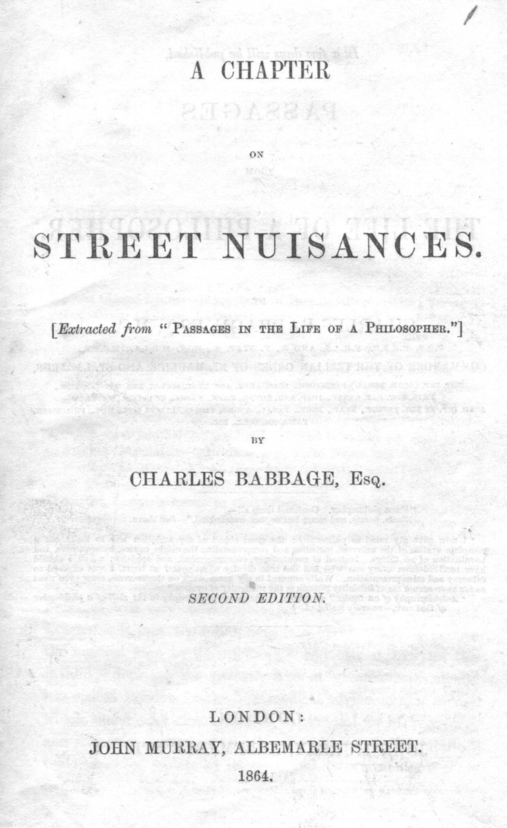 Babbage loathed street musicians.