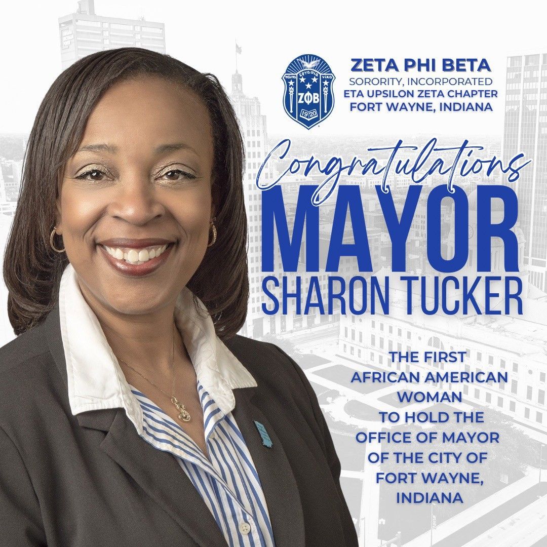 ZPHIB_MTZ's tweet photo. Congratulations to our soror, Mayor Sharon Tucker, on her historic accomplishment!
 #ZetaPhiBeta 
#ZPhiB1920 
#EmbraceTheExtraordinary https://t.co/QOj20JEKEl