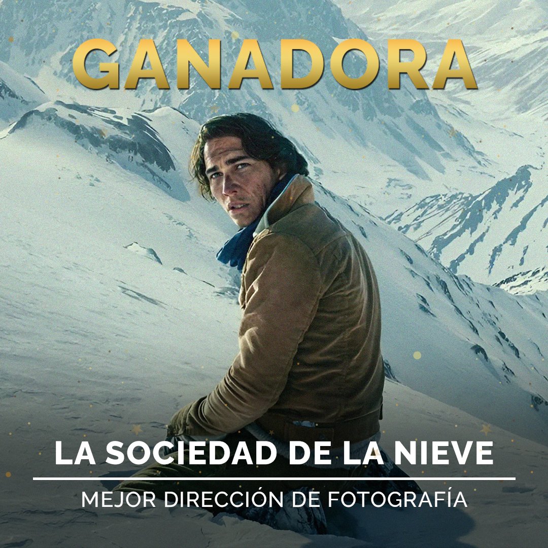 La Sociedad de la Nieve se lleva su segundo Premio Platino gracias a la fotografía de Pedro Luque. #LaSociedadDeLaNieve #Cine #Fotografía #PremiosPlatino #Xcaret