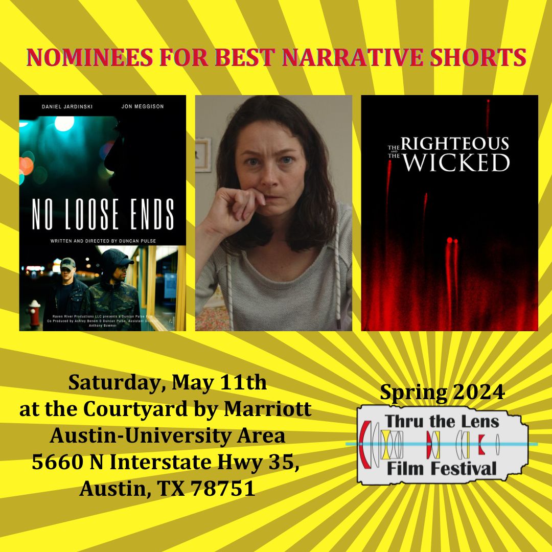 FusionCorpus's tweet photo. Thru The Lens Film Festival nominees for best “NARRATIVE” short...

- No Loose Ends
- Thirty Days
- The Righeous and the Wicked

For Tickets: https://t.co/rBPEODDQ3U

https://t.co/8c6nPllSSt https://t.co/ix3bFroyb8