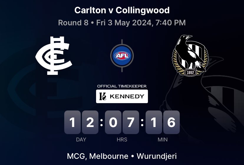 Obviously, 1 week at a time. Geelong next week is going to be an excellent game. But I am so excited for this.