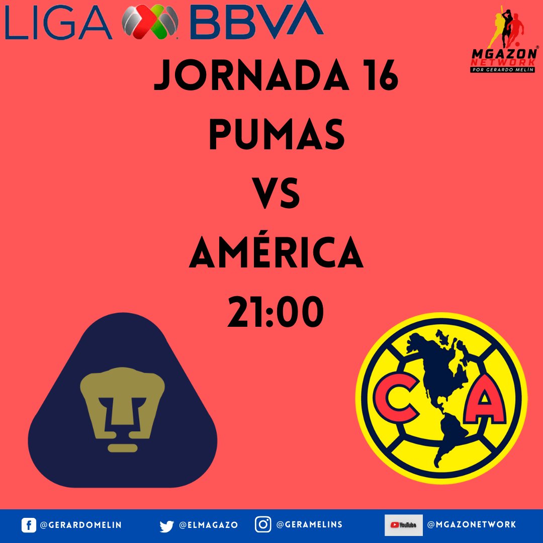 Llegó el clásico capitalino, @PumasMX enfrenta al @ClubAmerica en Ciudad Universitaria en la Jornada 16 del #Clausura2024 🐱🦅 🏟️🇲🇽⚽ #LigaBBVAMX #Clausura2024 #ElMagazoMelinPresenta