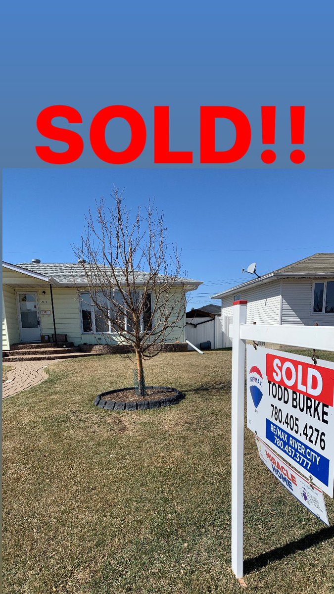 SOLD!!
Thinking of buying or selling?
Contact Todd Burke REMAX River City at 780-405-4276 or email: todd@toddburkerealty.com

#realtor #hotnewlisting #yegrealestate #edmontonhomesforsale #realtorslife #homesold #newlistingalert #newlistedproperty #realestate #remax #greatrealtor