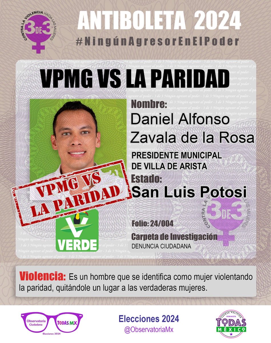 Anti Boleta 2024 vs Daniel Alfonso Zavala de la Rosa por usurpar identidad y hacer fraude #SLP