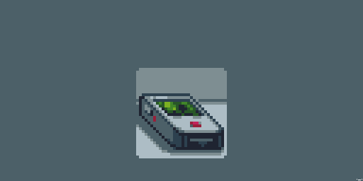 SalamiChild's tweet photo. Single-button handheld @Pixel_Dailies #pixel_dailies #fakeconsole https://t.co/HtPZPHPXHS
