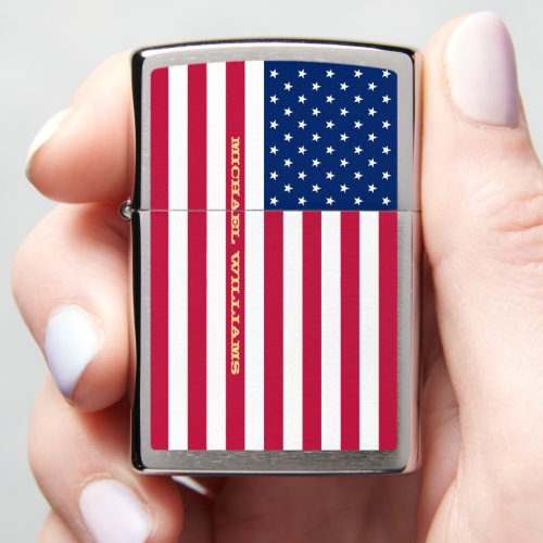 Patriotic American USA America Flag Monogrammed Zippo Lighter zazzle.com/patriotic_amer… #Patriotic #redwhiteandblue #AmericanPride