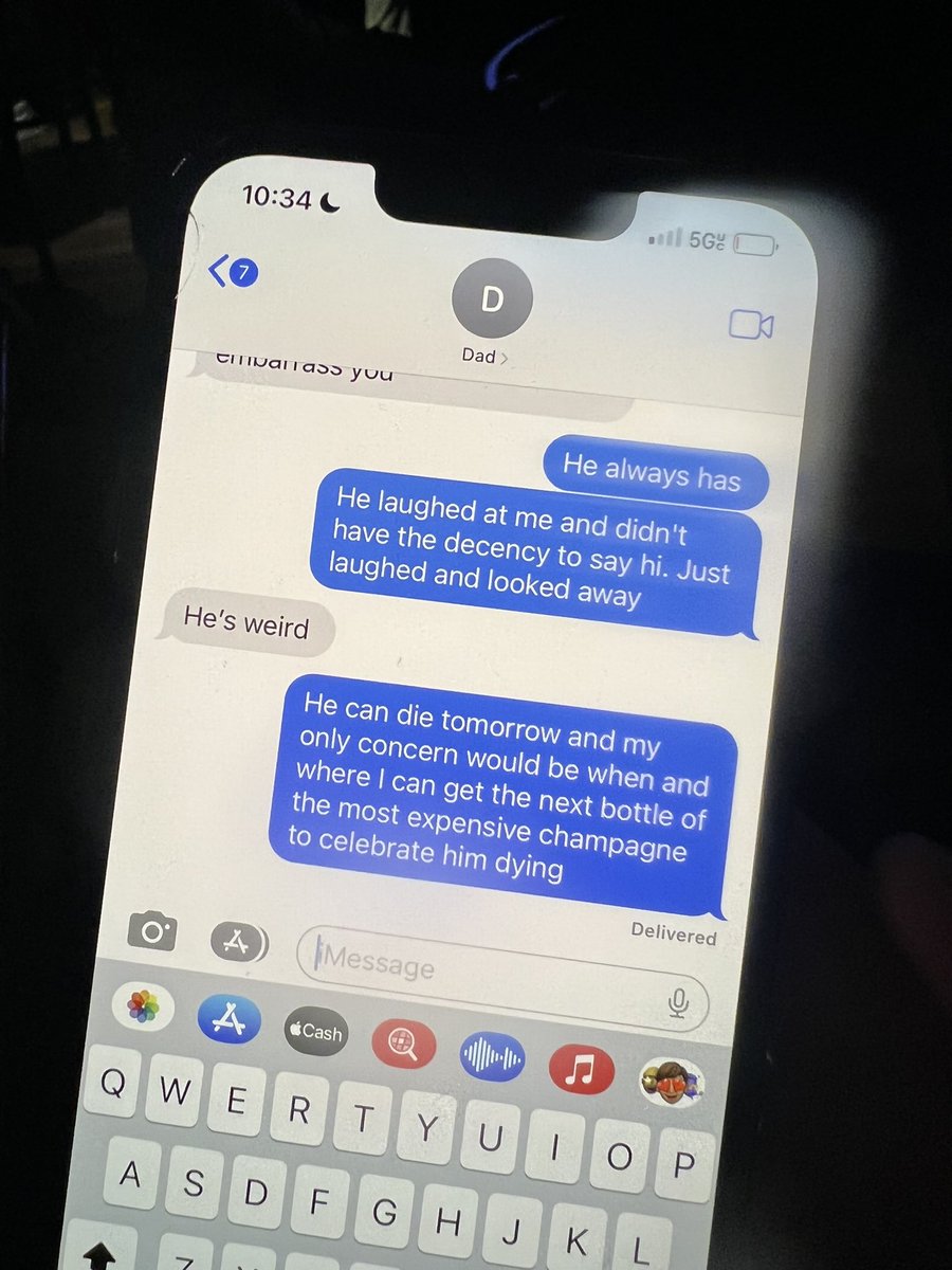 text thread with my friend and her father