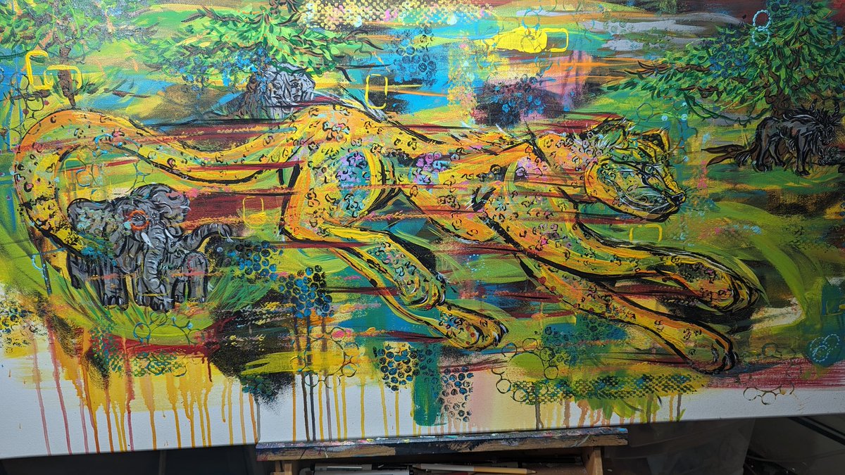 glowartkaty24's tweet photo. Cheetah abstract done!! #acyrlic #acrylicartwork #acryliconcanvas #acrylicpainting #cheetaart #cheetapainting #SafariLife #safarianimals #safariart #wildart #wildlifeart #abstractartwork #abstractpainting #abstract #painting #myart #forsalebyowner #buymyart #artbyme #brightcolor https://t.co/otnglv4p6T
