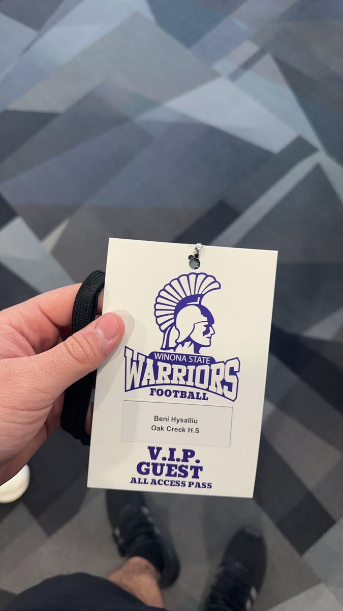 HysalliuBeni's tweet photo. Thank you @Coach_Spencer11 For having me at @WinonaState_FB Cant wait to be back!
@PaarJoel 
@Athletics_OCHS https://t.co/Vd7ERBZeQh
