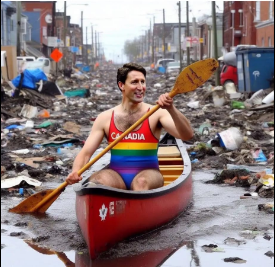 There it is ... Trudeau moving Canada forward ... captured in one shot Had enough Canada?